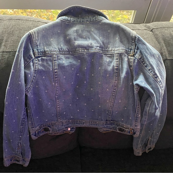 Girls 7/8 Polka Dot Jean jacket - Picture 5 of 6